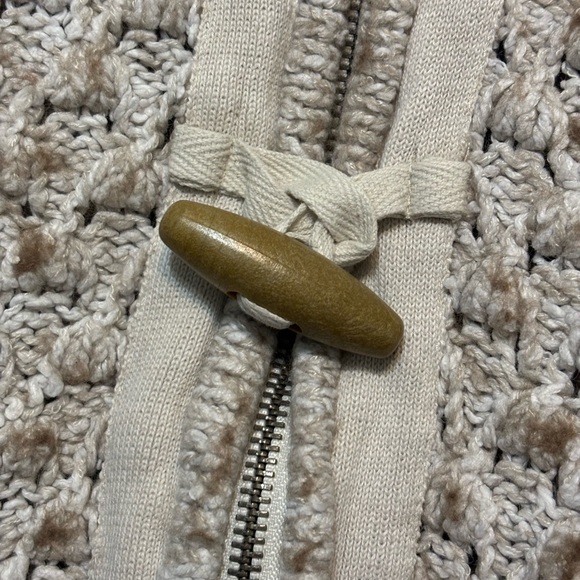 FREE PEOPLE Turn Up The Sun Speckled Toggle Button Zip Up Hooded Cardigan - Picture 6 of 15